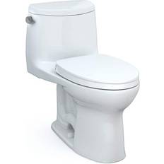 Water Toilets Toto MS604124CEFG#01 UltraMax II One-Piece Elongated Toilet 1.28 GPF w/ SanaGloss ADA: White Cotton White