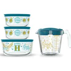 2 New Pyrex Harry Potter Decorated Glass Food Storage 4 Cup