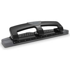 Hole Punchers Three-Hole Paper Punch,12 Sheets,Blk/Gry