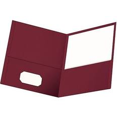 Desktop Organizers & Storage Oxford Twin Portfolio Folders, Burgundy, 25/Box