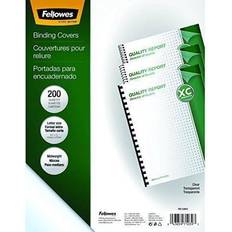 Binding Supplies Fellowes Crystals Presentation Covers, Letter Size, Clear, 200/Pack