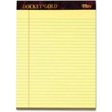 Gold Calendar & Notepads Docket Gold Ruled Perforated Writing Pads, Wide/Legal