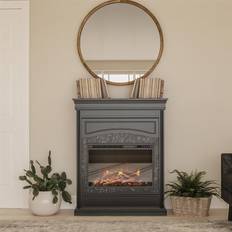 Ameriwood Home Lamont Transitional Black Electric Fireplace