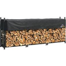 Fireplace Accessories Shelter Logic Ultra-Duty Firewood Rack, Cover Included, 12 ft. 90476