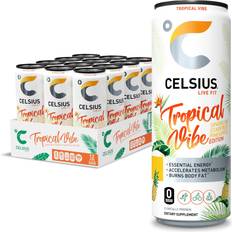 Energy drinks without caffeine Celsius Sparkling Tropical Vibe 355ml 12