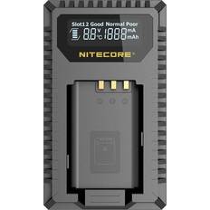 NiteCore Akkuladegeräte Batterien & Akkus NiteCore USN2 NP-BX1 Dual Slot USB Sony Battery Charger with LCD Black