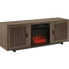 Crosley Furniture 58-Inch Low Profile TV Stand with Fireplace