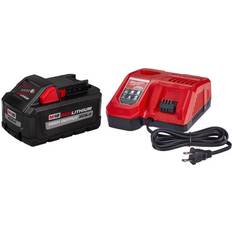 Milwaukee Batteries & Chargers Milwaukee M18 18-Volt Lithium-Ion HIGH OUTPUT Starter Kit with XC 8.0Ah Battery and Rapid Charger
