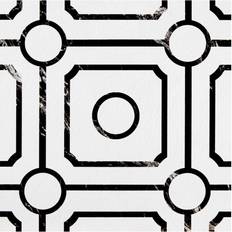 Black and white vinyl floor tiles Achim Retro Self Adhesive Vinyl Floor Tile Carrera 20 Tiles/20 sq. ft. Black 12x12