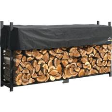 Fireplace Accessories Shelter Logic Ultra-Duty Firewood Rack, Cover Included, 8 ft. 90475