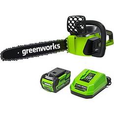 Chainsaws Greenworks 40V 16-Inch Cordless Chainsaw, 4AH Battery and a Charger Included