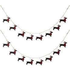 Garlands GlitzHome 72 in. H Metal Christmas Dog Garland (2-Pack)