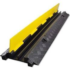Pyle Pro PCBLCO26 Yellow/Black Cable Protective Cover Ramp For Cables/Wires/Cords Quill