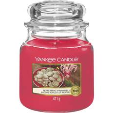 Røde Duftlys Yankee Candle Peppermint Pinwheels Duftlys 411g