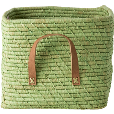 Grün Kleinteile-Aufbewahrung Rice Square Raffia Basket