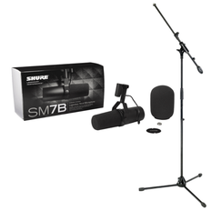 Sm7b Shure SM7B Cardioid Dynamic Microphone w/Tripod Boom Stand Package