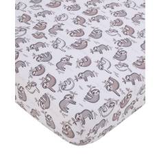 NoJo Sloth Let's Hang Out All Over Print Crib Sheet 28x52"