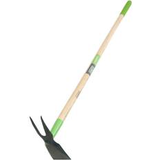 Hoes 2 Prong Weeder Hoe with Cushion End Grip on Hardwood Handle