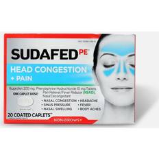 Sudafed Medicines Sudafed PE Non-Drowsy Head Congestion + Pain Relief Caplets with Ibuprofen