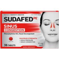 Sudafed Medicines Sudafed PE Sinus Congestion Maximum Strength Non-Drowsy Decongestant