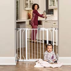 Home Safety Regalo Easy Step Metal Walk-Through Wide Gate White White 40in