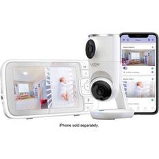 Baby Alarm Hubble Connected Nursery Pal Dual Vision 5" Smart Hd Dual Camera Baby Monitor In White White 5in
