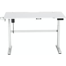 Hev - og senkbart Gamingbord Deltaco LINE WT95 Electric Gaming Desk White, 1400x750x1180mm
