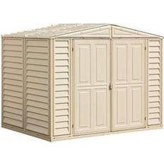Beige Sheds Duramax 8' 5.5' Vinyl Storage Shed with Foundation (Building Area )