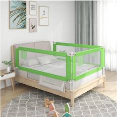 vidaXL Toddler Safety Bed Rail Green 150x25 Fabric Baby Cot Bed Protection
