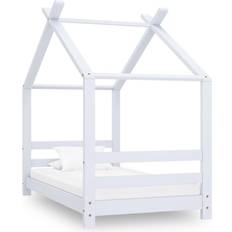 Hvite Barnesenger vidaXL Kids Bed Frame Solid Pine Wood 70x140