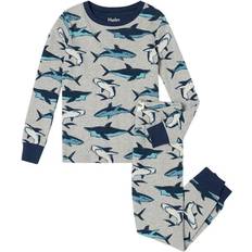 Hatley Kid's Organic Cotton Pajama Set - Swimming Sharks (F22MSK204O)