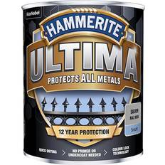 Hammerite Metallfärg Ultima Smooth silver Metallmaling Sølv 0.75L