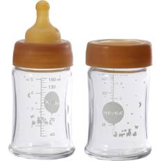 Wide neck Barn- & babytilbehør Hevea Wide Neck Baby Glass Bottles 150ml/50oz 2-pack
