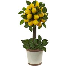 Garden Ornaments Nearly Natural Lemon Ball Artificial Topiary Arrangement