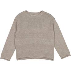 3-6M Strickpullover Wheat Knit Pullover Gunnar - Warm Gray Melange