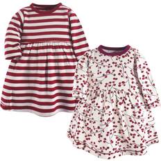 Touched By Nature Girl's L/S Dresses 2-pack - Berry Branch