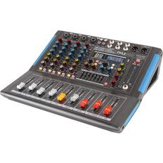 Studio Mixers Pyle PMXU46BT 4-Channel Bluetooth Studio Pro Audio DJ Mixer