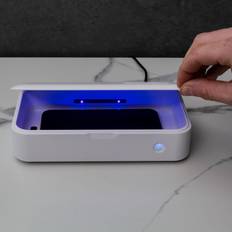 Mobile Phone Cleaning Keysmart CleanTray UV Light Sterilization Case White
