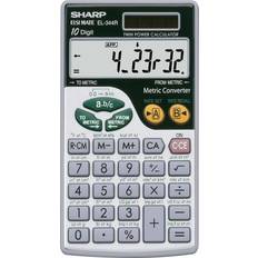 Sharp Calculators Sharp EL344RB Metric Conversion Wallet Calculator 10-Digit LCD