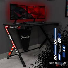 Gamingtische X Rocker Ocelot Gaming Desk â Blue and in Red, Steel