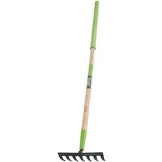Cleaning & Clearing 7-Tine Welded Floral Level Rake with