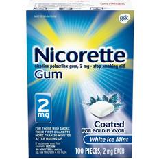 Medicines Nicotine 2mg White Ice Mint 100 Chewing Gum