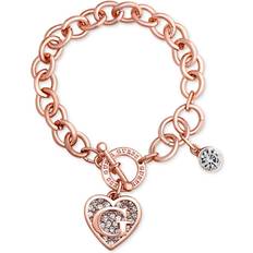 Rose Gold Bracelets Guess Link Chain Bracelet - Rose Gold/Transparent