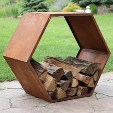 Bronze Fireplace Accessories RCM-LG789 Heavy-Duty 30 Inch Hexagon Rustic Honeycomb Log