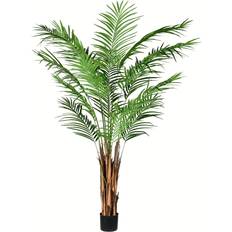 Garden Decorations Vickerman 6 ft Artificial Potted Giant Areca Palm Tree.
