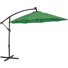 Parasols & Accessories Sunnydaze Decor 9.6 ft. Offset Cantilever Patio Umbrella with Solar