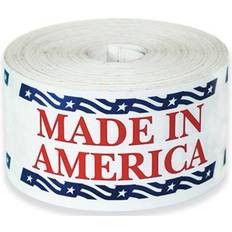 Staples Labeling Tapes Staples Logic Labels Made in America 2-1/2 Red/White/Blue 500/Roll