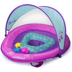 Aqua Leisure Inflatable Pool Equipment Pink Sunshade Baby Float