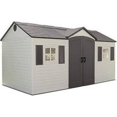 Lifetime storage shed Outbuildings Lifetime 6446 Outdoor Storage Shed with Shutters, Windows, Putty/Brown (Building Area )