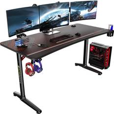 Gaming Desks Eureka Ergonomic 60' Gaming Desk, Captain Series Home Office Computer Desk with Large Carbon Fiber Surface, Polygon